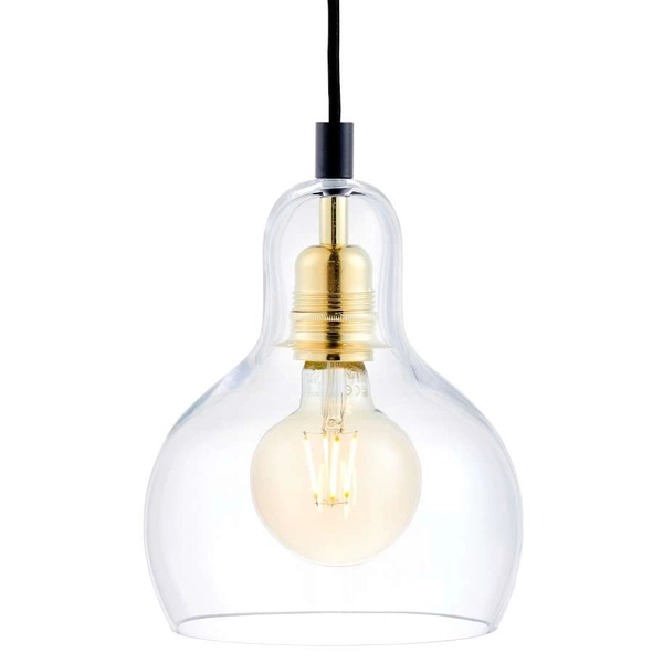 Lofrowa LAMPA wisząca LONGIS 10878505 Kaspa szklana OPRAWA skandynawski ZWIS kaskada złota przezroczysta czarna