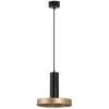 Modernistyczna zwisająca lampa 22178 tuba dysk cylinder czarny złoty