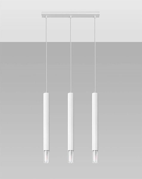 Wisząca lampa nowoczesna SL.0959 kaskada do jadalni biała