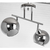 Lampa sufitowa VEN K165-2 loftowa szklana chrom przydymione