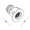 Podtynkowa lampa sufitowa POINT 2880A1102 LED 1W 3000K biały