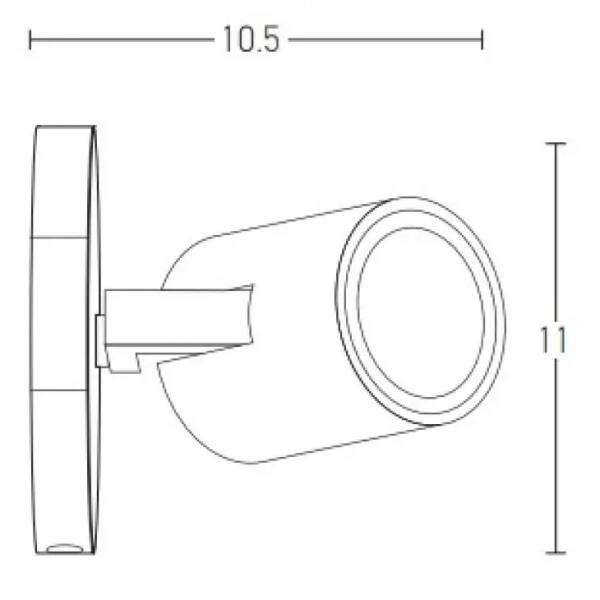 Hotelowa lampa ścienna 180105 regulowana do sypialni biały