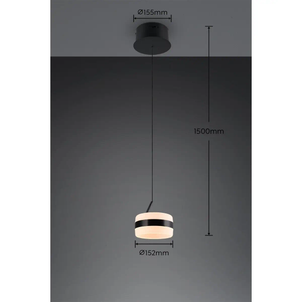 Minimalistyczna lampa zwis Dios 331410132 LED 8W 2300-4000K czarny