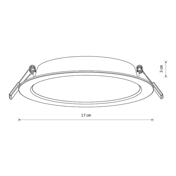 Kuchenna lampa punktowa Mykonos 10540 Nowodvorski LED 15W 3000K okrągła biała