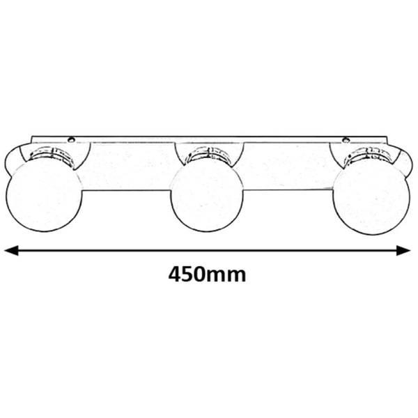 LAMPA sufitowa BECCA 2112 Rabalux łazienkowa OPRAWA szklane kule balls IP44 białe chrom