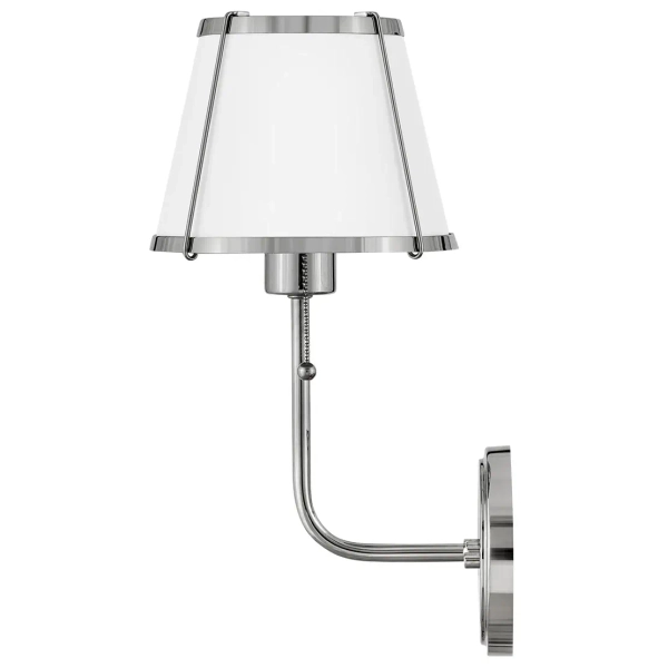 Ścienna lampa do salonu Clarke HK-CLARKE1-PN-WH nikiel biały