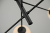 Wisząca lampa loftowa Oviedo do holu molekuły czarna biała