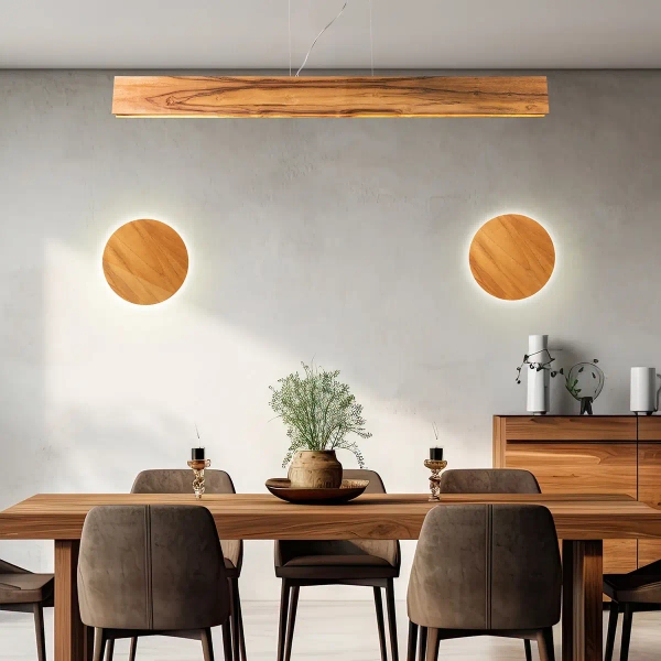 Ścienna lampa okrągła Clean QN-CLEAN-LED-WB-25-TEAK LED 8W 3000K brązowy