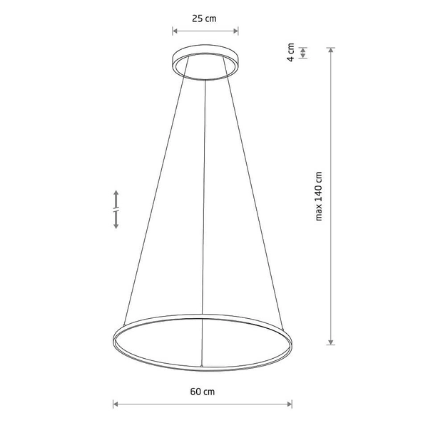 Wisząca lampa pierścieniowa CIRCOLO 11604 LED 21W 3000K biały