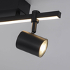 Sufitowa lampa regulowana Barik LED 14W 3000K spot 2-punktowy czarna