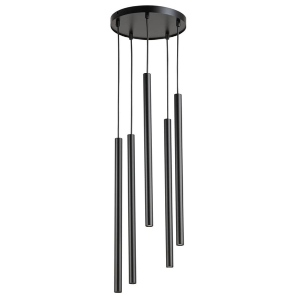 Okrągła lampa wisząca tuby Sopel 33625 Sigma wielopunktowa czarna