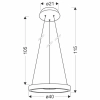 Pierścieniowa lampa wisząca Hashim 31-28457 LED 22W 3000K kryształki złota