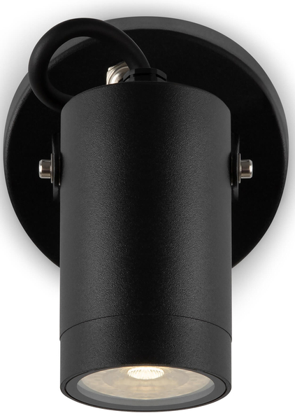 Lampa ścienna elewacyjna Scope O025WL-01B regulowana tuba czarna