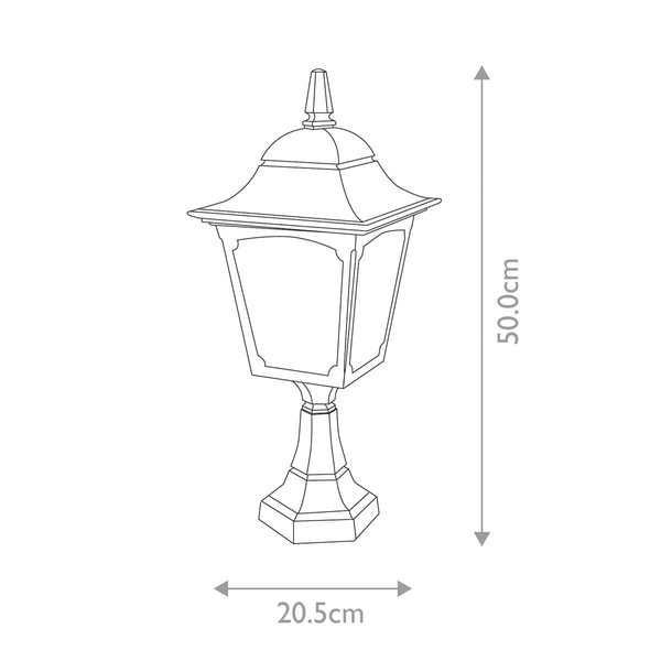 Lampa stojąca do ogrodu Chapel CP4-BLACK Elstead zewnętrzna czarna