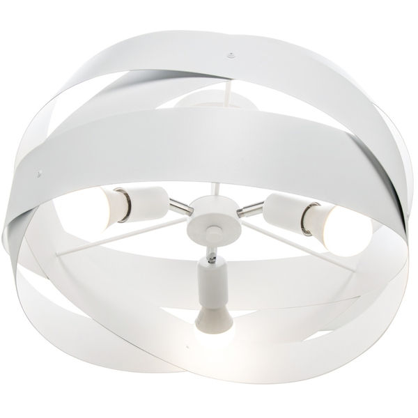 Sufitowa lampa Tornado 1115 Zumaline okrągła do salonu biała