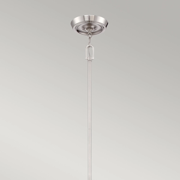 Lampa wisząca Penn Station QZ-PENN-STATION-M-BN Quoizel przezroczysta nikiel