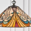 Wisząca lampa salonowa Hector 64162 witrażowa na łańcuchu kolorowa