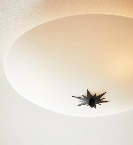 Sufitowa lampa okrągła Rose do przedpokoju biała czarna