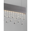 Wisząca lampa z kryształkami OLEVIRA LE45148 LED 20W 3500K szara