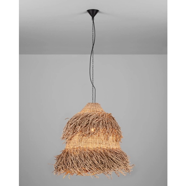 Zwisająca pleciona lampa JACINTO LE44520 boho ekologiczna naturalna