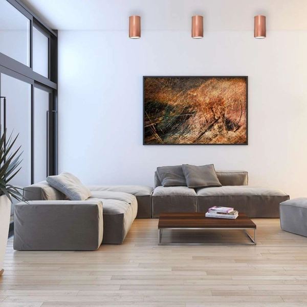 Plafon LAMPA sufitowa Cleo 137623691781 TEAM metalowa OPRAWA okrągła natynkowa różowe złoto biała