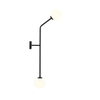 Loftowa lampa ścienna 1064D1_2 Aldex modernistyczny kinkiet szklane kule białe czarne