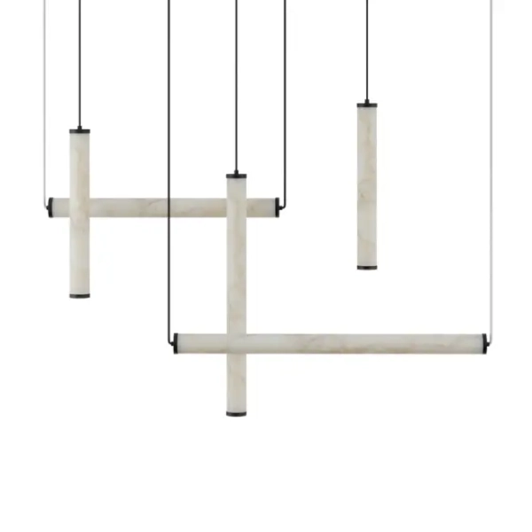 Nowoczesna lampa wisząca 25421 LED 93W 3000K biała czarna