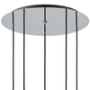 Lofrowa LAMPA wisząca LONGIS 10526509 Kaspa szklana OPRAWA skandynawski ZWIS kaskada chrom przezroczysta czarna