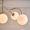Wielopunktowa lampa sufitowa Otto 75939 kulista mosiądz przezroczysty