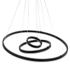 Ledowy żyrandol wiszący Isaure 72306 LED 100W 3000-6500K ringi czarny