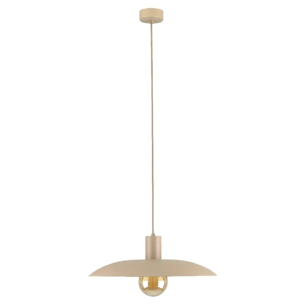 Loftowa wisząca lampa Astra 10711 owalny abażur zwis na kablu beżowy