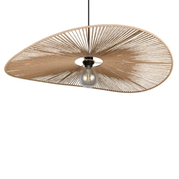 Wisząca lampa kapelusz LAURINE R36161926 ekologiczna czarny brązowy