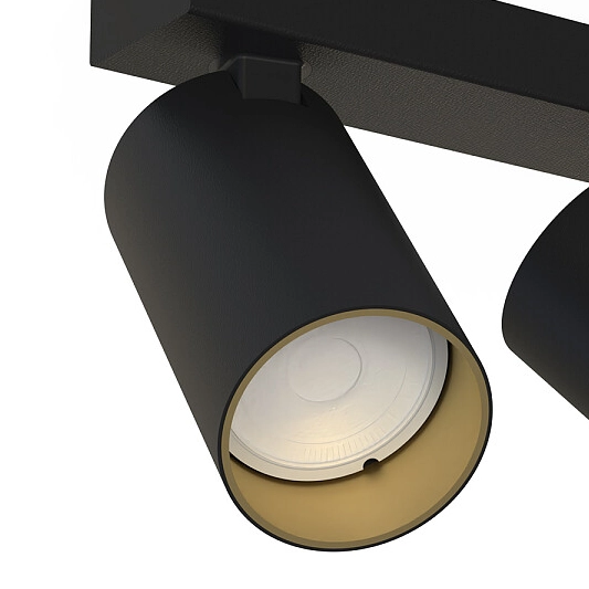 Czarna lampa natynkowa Mono 7766 reflektorowa do przedpokoju czarna