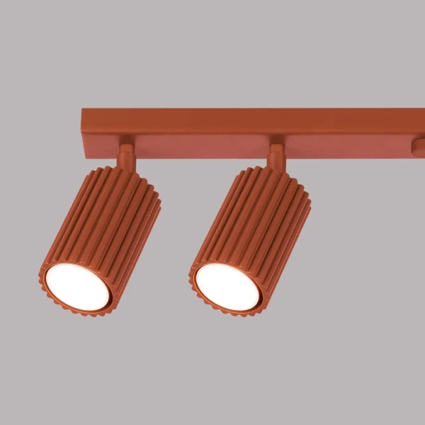 Sufitowa lampa na listwie KARBON SL.1642 tubki regulowane czerwone