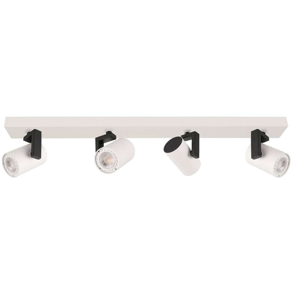Sufitowa LAMPA plafon MOLA SPL-2846-4 WH Italux metalowa OPRAWA regulowane reflektorki na listwie białe czarne