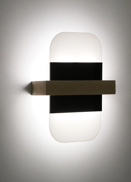 Kinkiet ścienny do salonu April 21-05878 Candellux 6W 4000K czarny biały