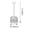 LAMPA wisząca ALESSANDRA 2156 Rabalux metalowa OPRAWA ażurowy zwis vintage czarny