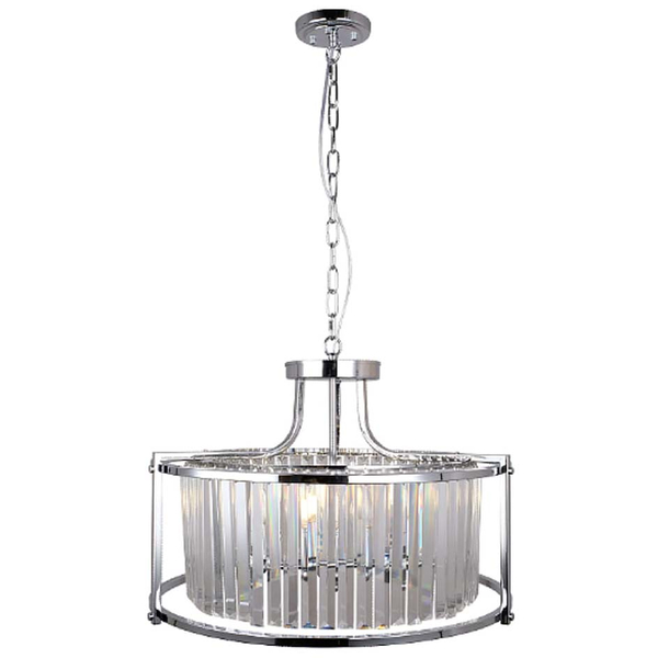 Wisząca lampa glamour CGASBURP na łańcuchu nad stół chrom