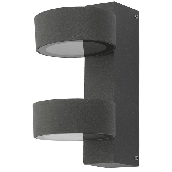 Ledowy kinkiet Bohdan BOH0939 Dar Lighting 14W regulowane głowice IP65 szare