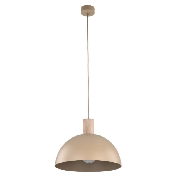 Wisząca nad stół lampa Oslo Sabia 11010 okrągły abażur beżowy