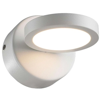 LAMPA ścienna KENDRA MB1063/1 Italux metalowa OPRAWA okrągła LED 5W 3000K kinkiet biały