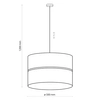 Lampa wisząca okrągła Linobianco 6573 TK Lighting naturalna biała brązowa