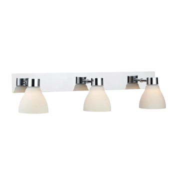 Ścienna lampa łazienkowa Cassis 106370 szkło opalowe IP44 chrom