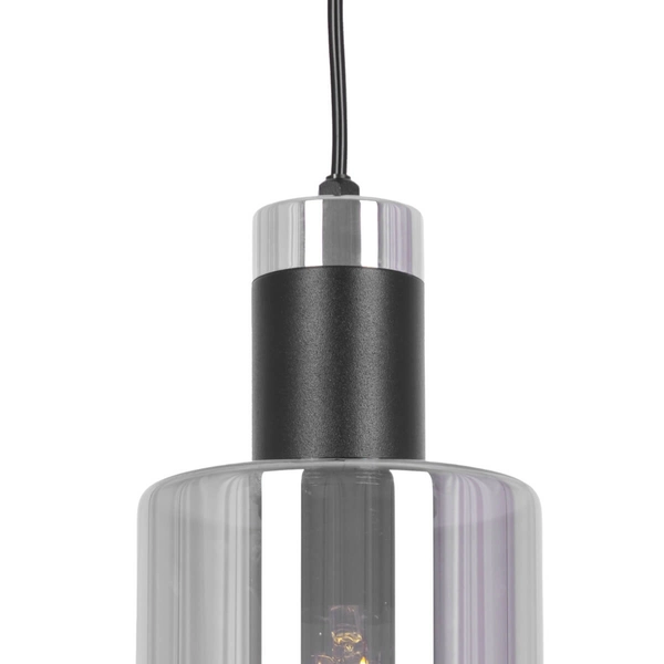 Podwójna lampa wisząca Brus K-5251 minimalistyczna metalowa szklana czarna