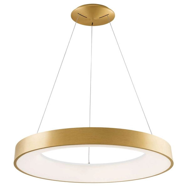 Wisząca LAMPA okrągła GIULIA 5304-880RP-GD-3 Italux metalowa OPRAWA pierścień LED 80W 3000K zwis ring złoty
