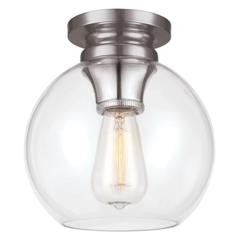 Sufitowa lampa kula Tabby FE-TABBY-F-PN szklana nikiel przezroczysta