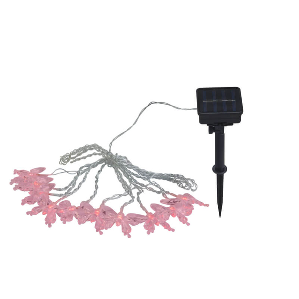 Solarna dekoracja motylki 4,6m 33706-10 Globo 10 LED RGB 0,06W multikolor
