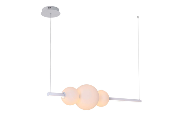 Wisząca lampa sypialniana Sandra LED 48W 3000K nad łóżko biała