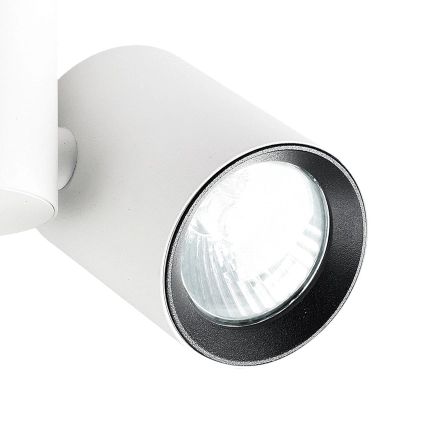 Plafon LAMPA sufitowa BOSTON LP-741/2W WH/BK Light Prestige regulowana OPRAWA tuby metalowe białe czarne