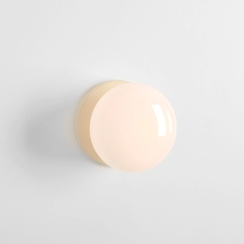 Naścienna lampa owalna Flo 7000C9_S szklana kremowa